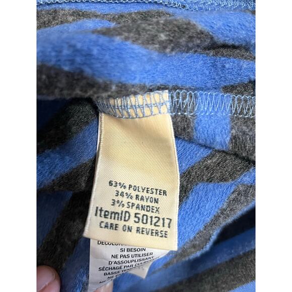 LL bean cozy cabincore blue striped long sleeve top- women’s size medium-EUC - Picture 4 of 7